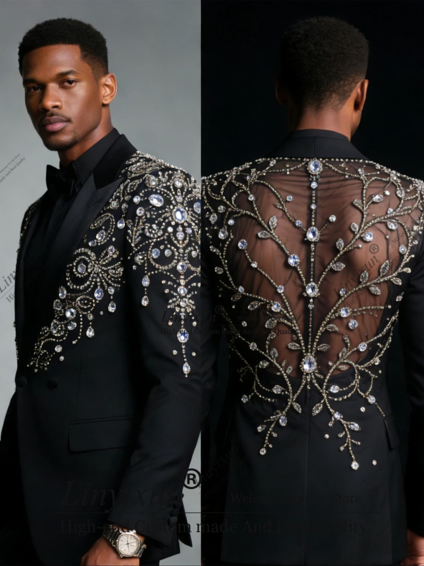 Men'S Grooming And Style - Stunning Style Diamond Beadeds Men Suits