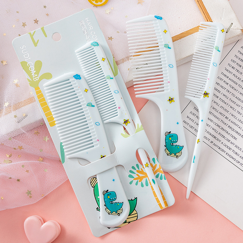 Comb Fine Tooth - Printed Children's Comb Set for Girls