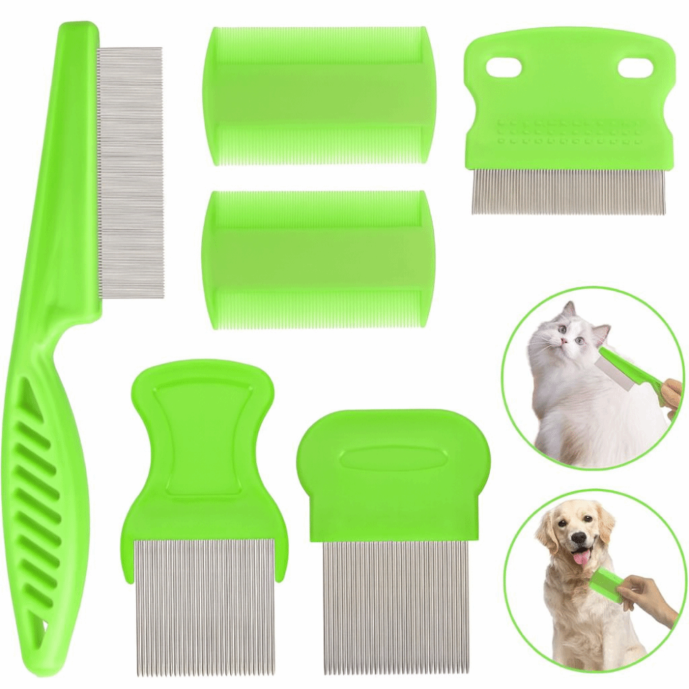 Comb Fine Tooth - 6Pcs/Set ABS Flea Comb Set Fine-tooth