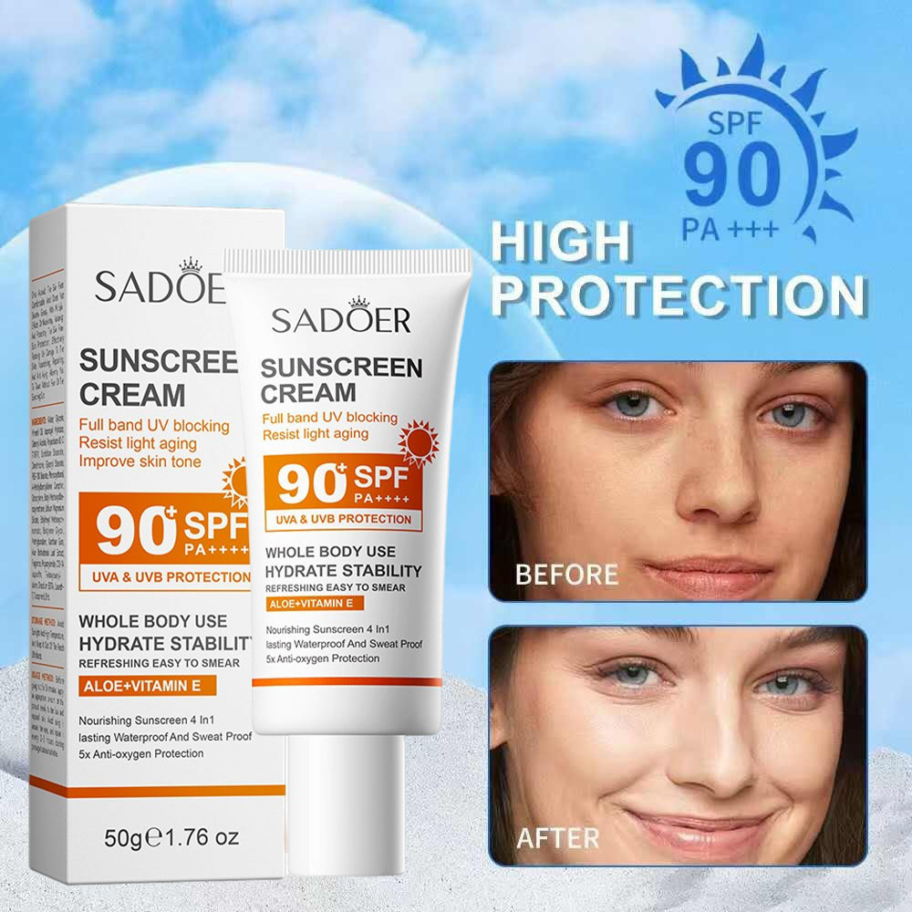 Face Moisturizer Spf - Sadoer Sunscreen Cream With High Protection