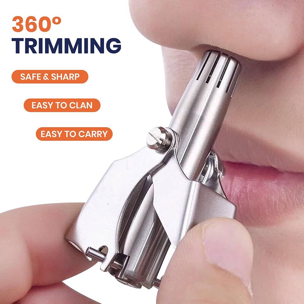 Mens Grooming Tools - Portable Stainless Steel Manual Nose Ear