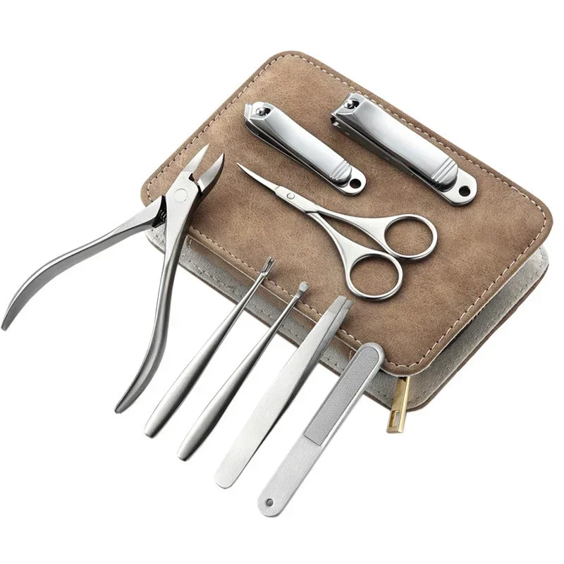 Men'S Grooming Tool - 8/12pcs Professional Manicure Kit Stainless Steel