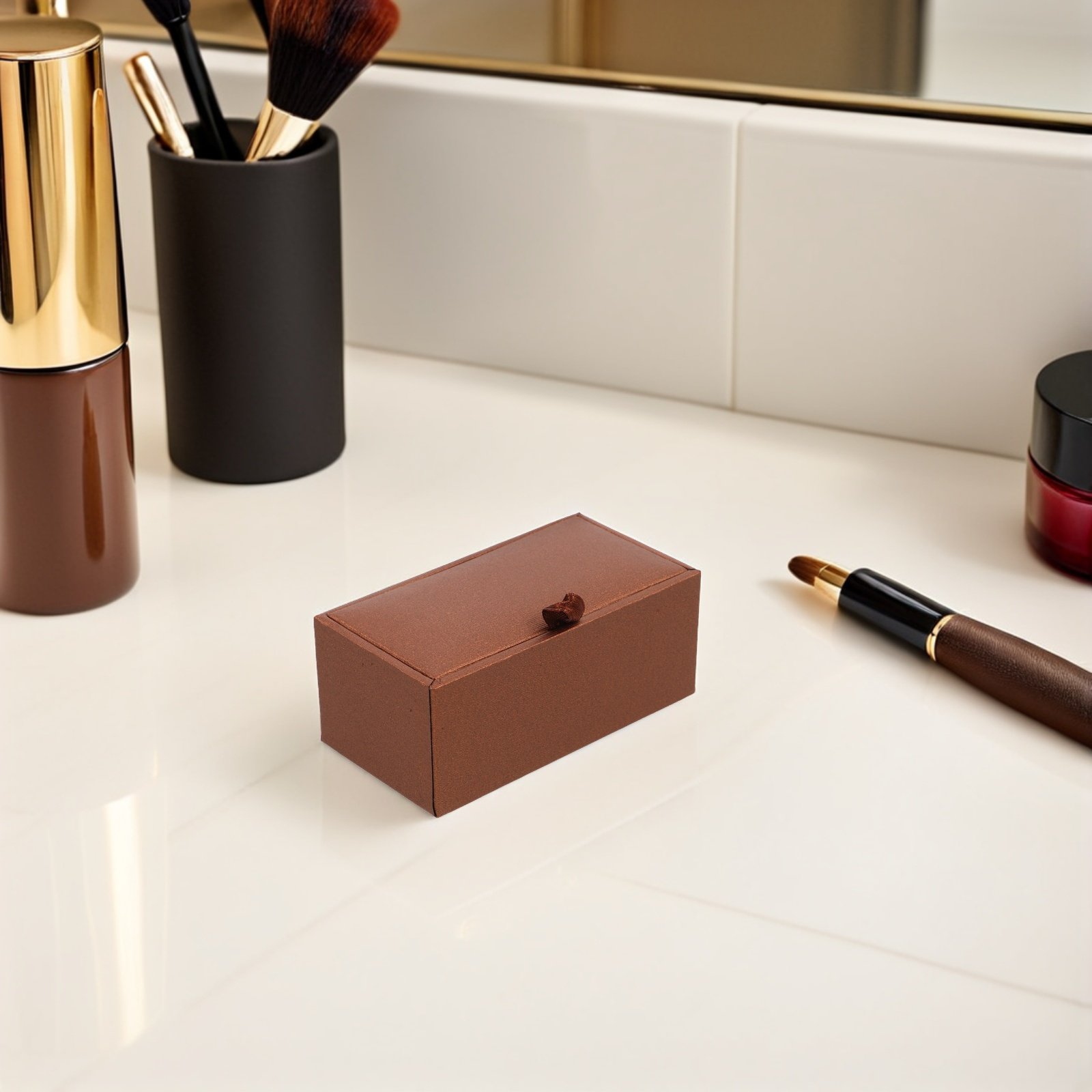Mens Grooming Box - PU Cufflink Box Men Jewelry Storage