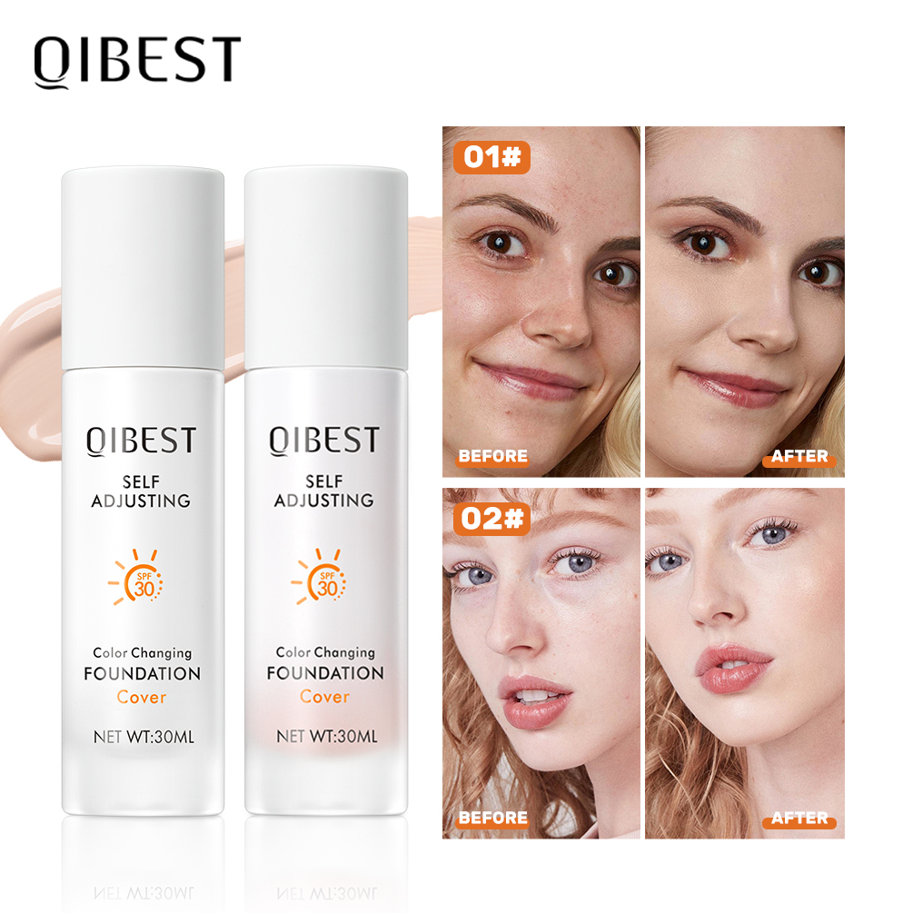Face Moisturizer Spf - QIBEST Liquid Foundation Hydrating Medium Full