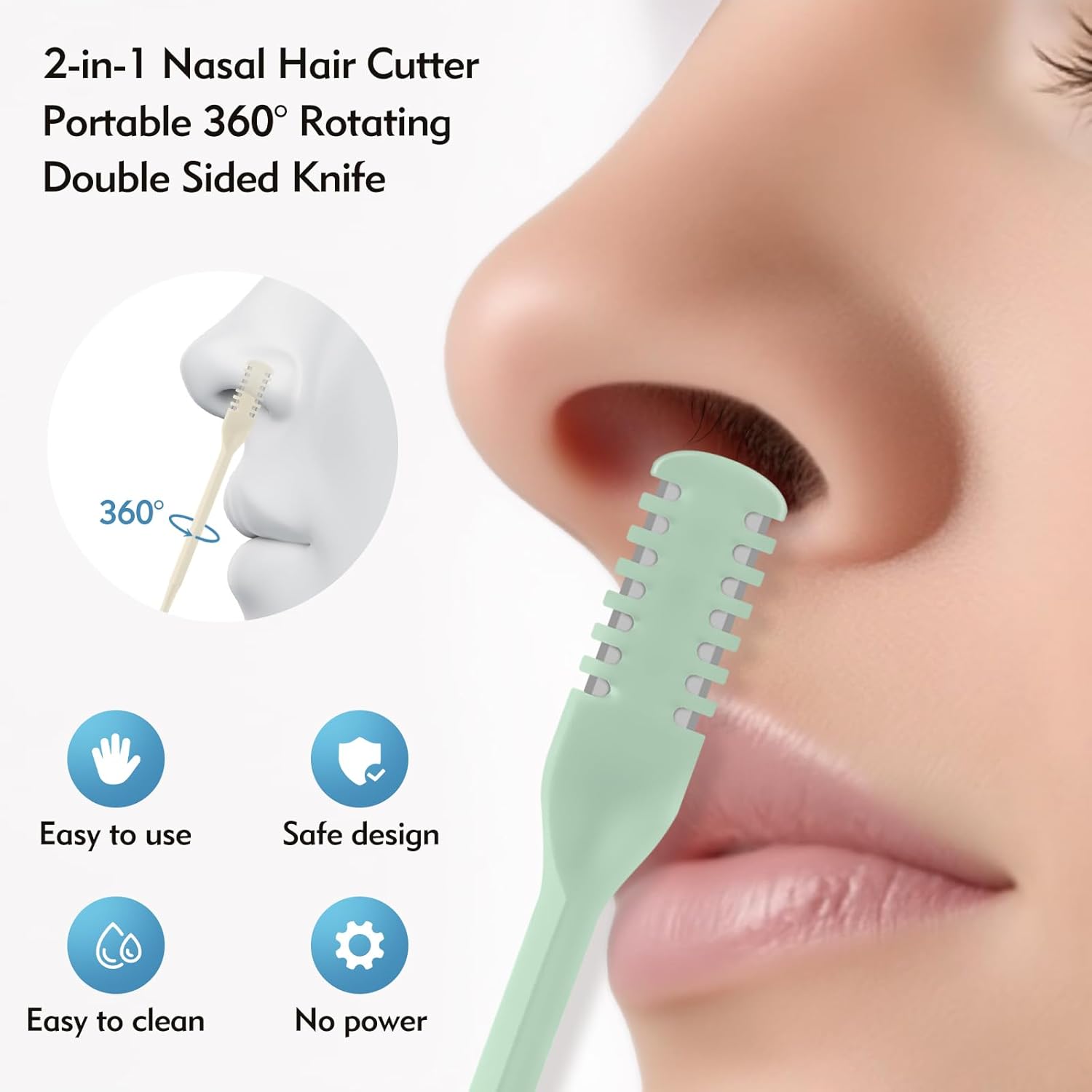 5/20/50Pcs 2-in-1 Nasal Cutter - Mens Grooming Tools review and price