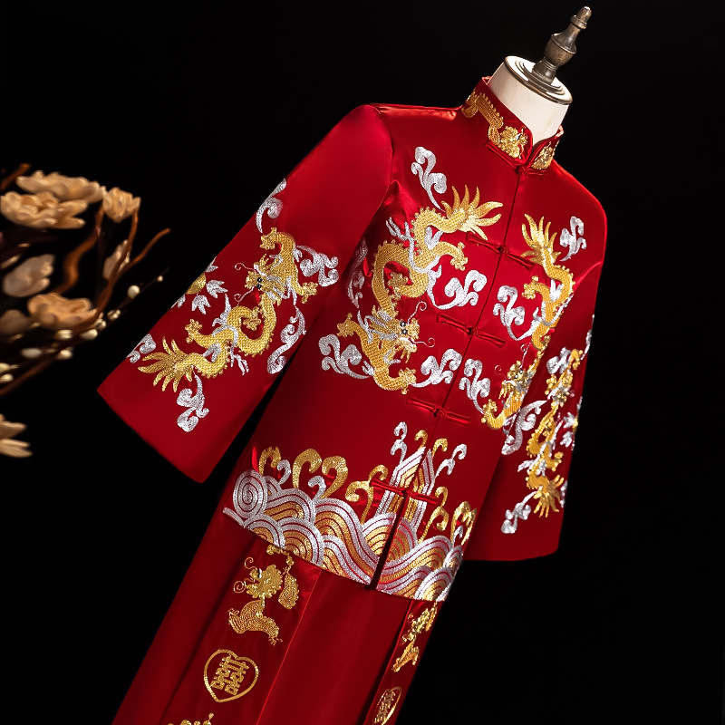 Men Champagne Xiuhe Suit Chine - Men'S Grooming And Style review and price
