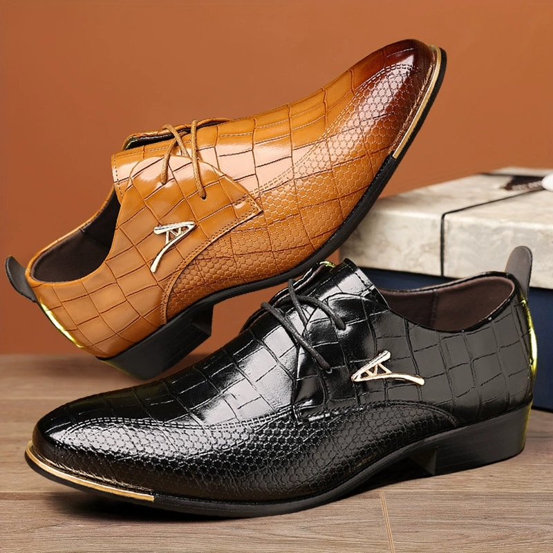 Fashion PU Leather Shoes Men B - Men'S Grooming And Style review and price