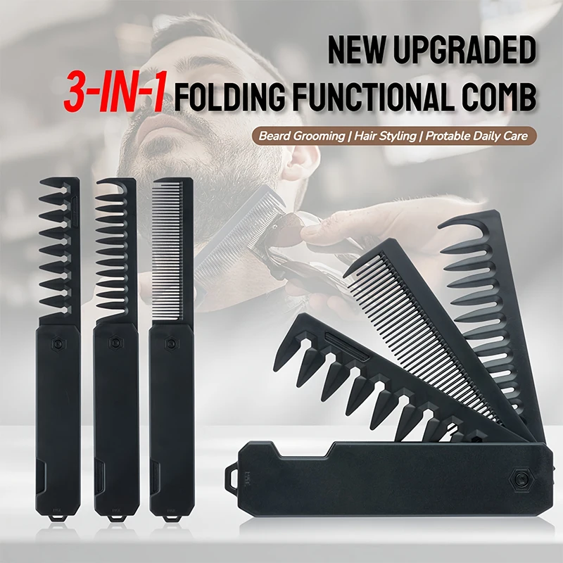 3-in-1 Folding Beard Comb for  - Mens Grooming Box review and price