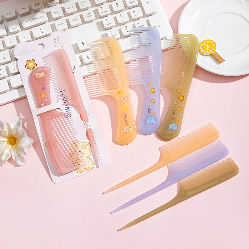 2pcs Cute Cartoon Comb Two-pie - Comb Fine Tooth review and price