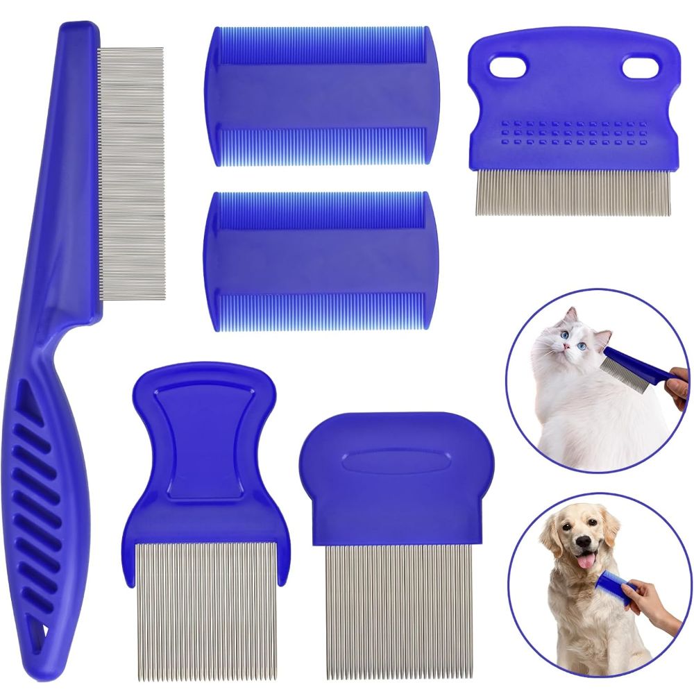 6Pcs/Set ABS Flea Comb Set Fin - Comb Fine Tooth review and price