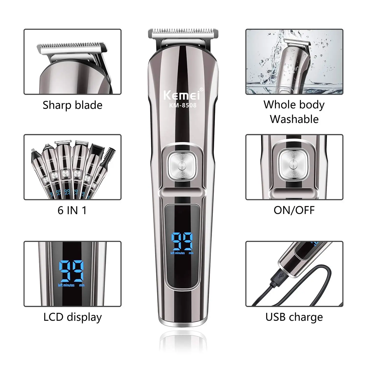 Kemei Professional Multifuncti - Mens Grooming Box review and price