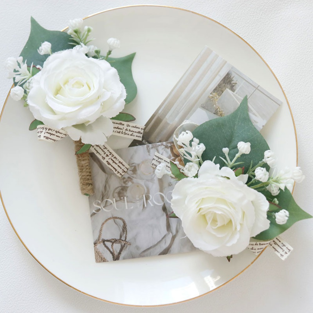Ivory Rose Boutonnieres for Me - Men'S Grooming Wedding Day review and price