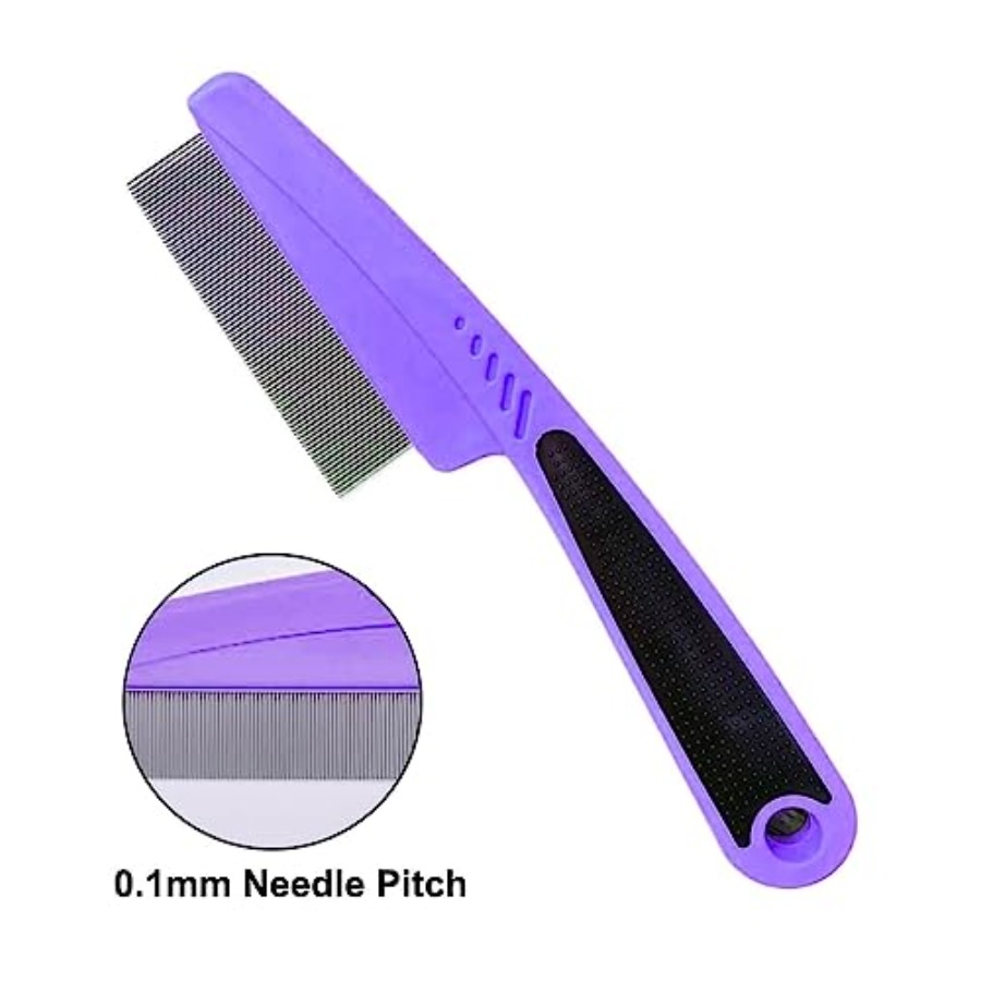 Flea Comb with Rubber Handle,  - Comb Fine Tooth review and price