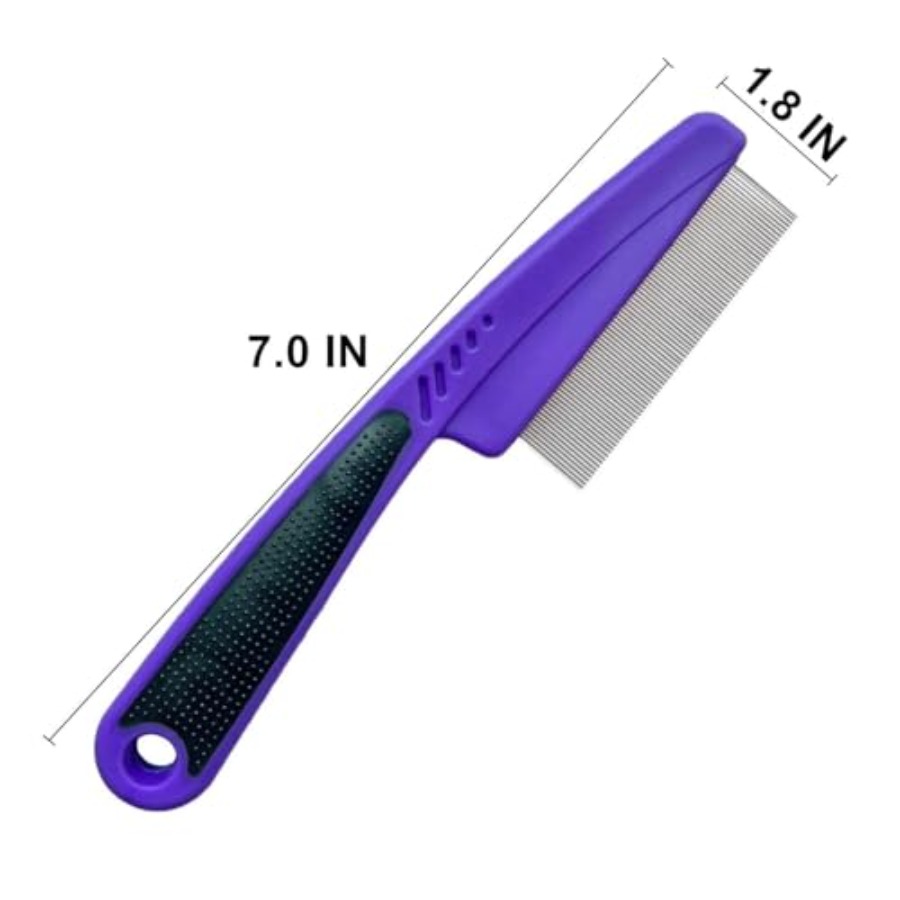Flea Comb with Rubber Handle,  - Comb Fine Tooth review and price